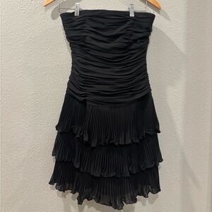 White House Black Market Strapless Black Dress